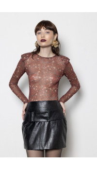 REBEL ROSE BORDEAUX TOP